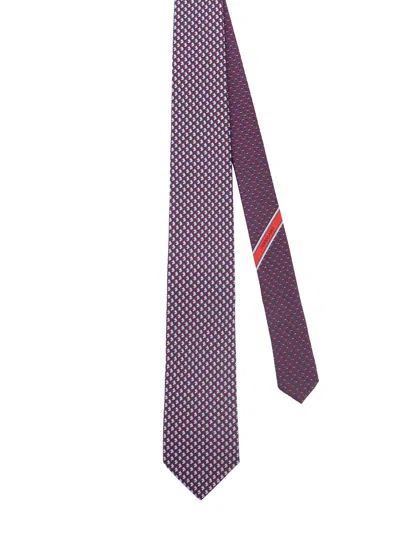 Ferragamo Pegasus Print Silk Tie In Multi