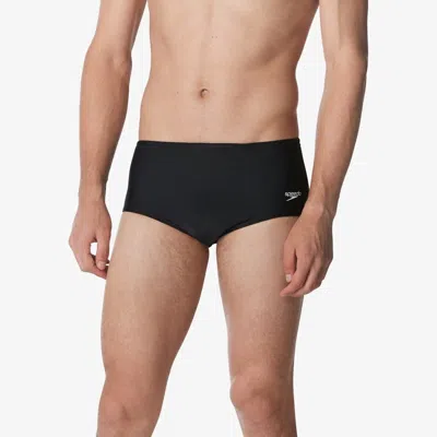 Speedo Solid Swim Brief Men's Black Stretch 5" Performance Swimwear Srt277 In Black