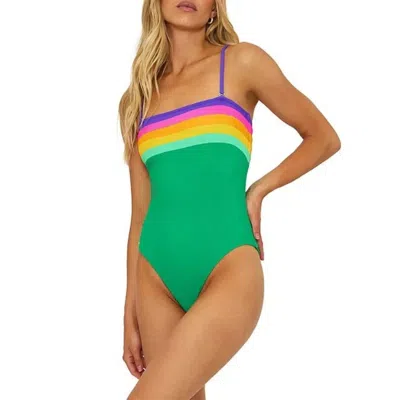 Beach Riot Jessa Swimsuits Women's Multi Colorblock One-piece Red309 In Multi