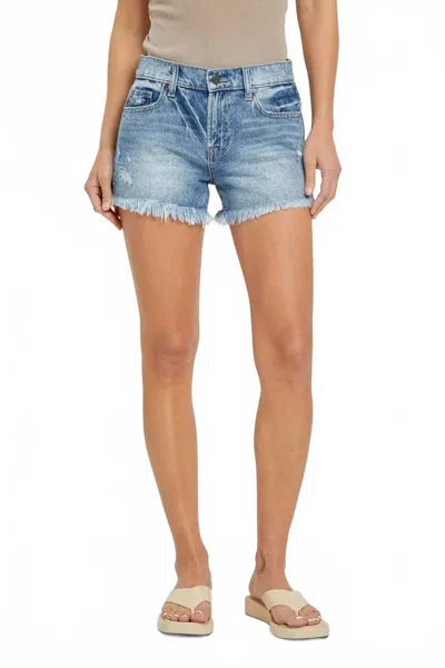 Hidden Kenzie High Waist Shorts In Medium Wash In Blue