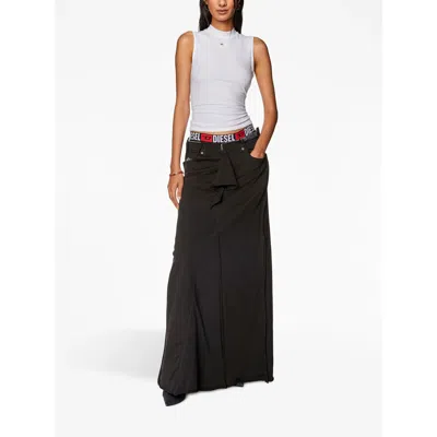 Diesel T-mokky Ribbed Tank Top In White