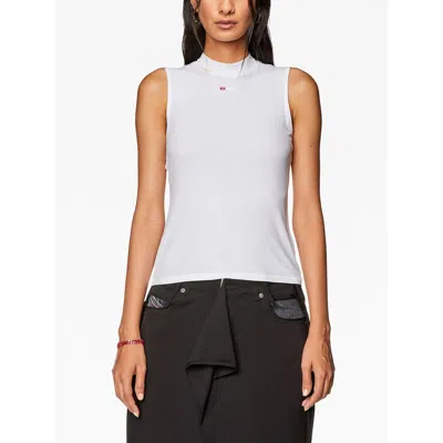 Diesel T-mokky Ribbed Tank Top In White