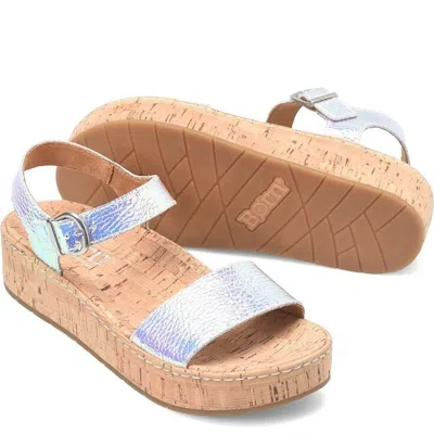 Bã¸rn Born Sari Br0035556 Sandals Wosilver Metallic Leather Platform Zogg1263 In Multi