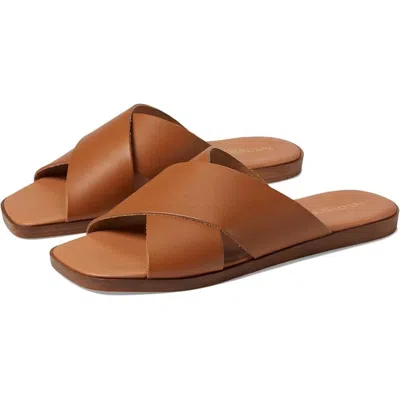 Seychelles Chai Sandals Wotan Leather Cross Strap Open Toe Slide Gal212 In Brown