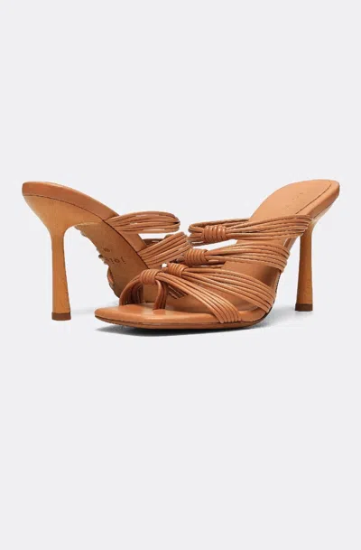 Joie Olive Women Us Sand Tan Leather Square Toe Slip On Stiletto Heels Gal703 In Brown