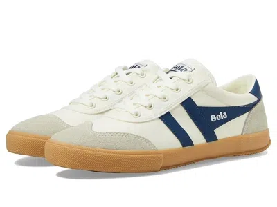 Gola Badminton Women'soff White Navy Lace-up Comfort Lifestyle Shoes Zogg1547 In White