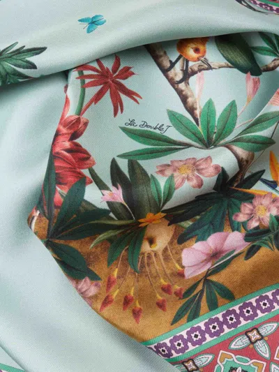 La Doublej Silk Scarf In Brown