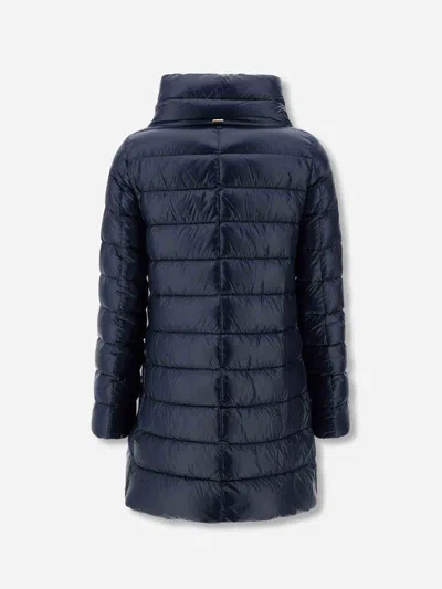Herno Amelia Funnel-neck Padded Jacket In Blue