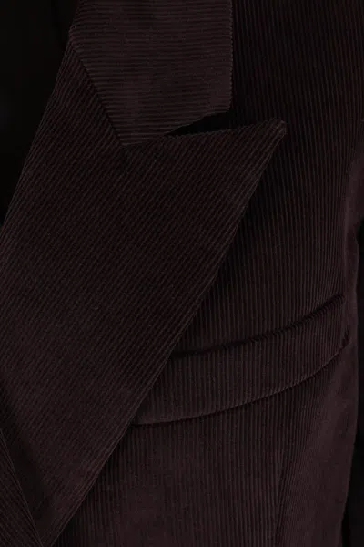 Co Rduroy Blazer In Brown