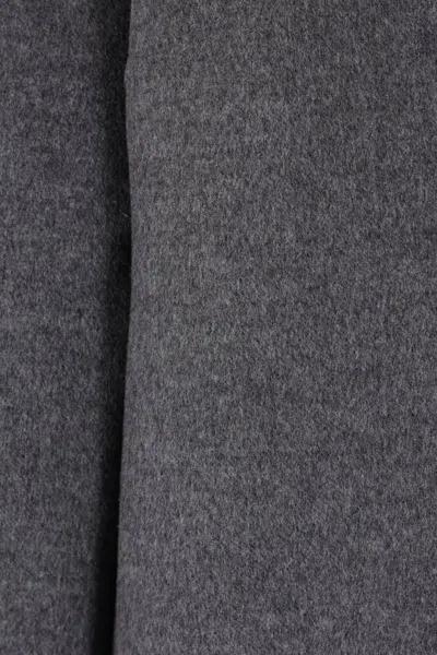 Fendi Women Wool Blouson With Mink Pockets And Inner Ff Logo In Gray