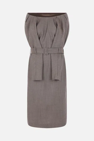 Mm6 Maison Margiela Dresses In Brown