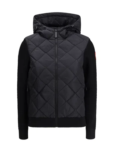 Canada Goose Black Nylon Jackets And Coat In Black