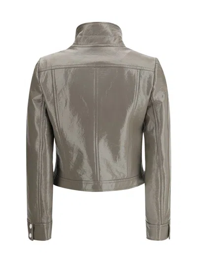 Courrèges Long-sleeved Casual Jacket In Gray