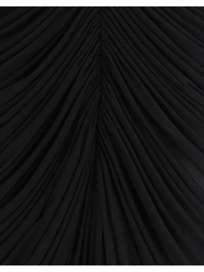 Francesco Murano Long Draped One-shoulder Dress In Black