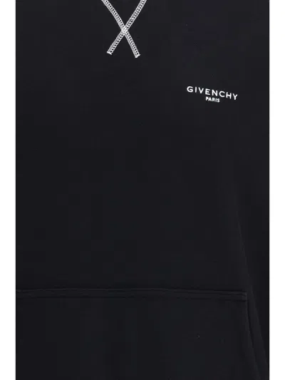Givenchy Couture Seam Fleece Hoodie With Paris Embroidery Clothing In Black