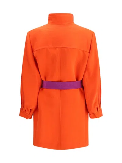 Saint Laurent Coats In Orange