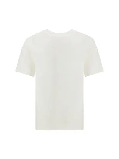 Jil Sander Men White Crewneck T-shirt With Logo Lettering On The Front In Cotton Man