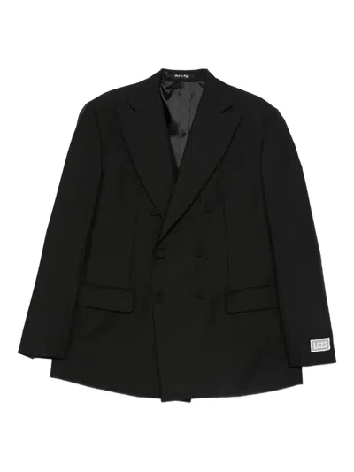 Lc23 Double-breasted Wool Blazer In Black