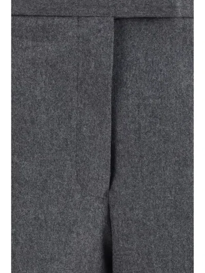Thom Browne Solid Wool Flannel Bermuda Shorts In Gray