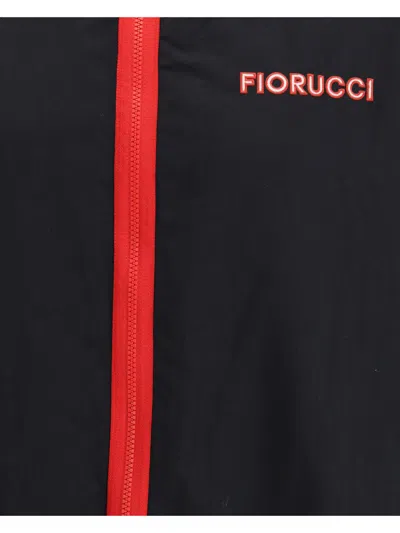 Fiorucci Hot Winter Tricolor Stripe Jacket In Black