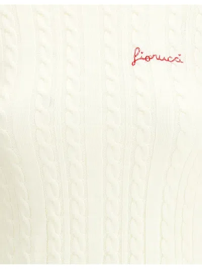 Fiorucci Cream Merino Wool Sweatshirt In White