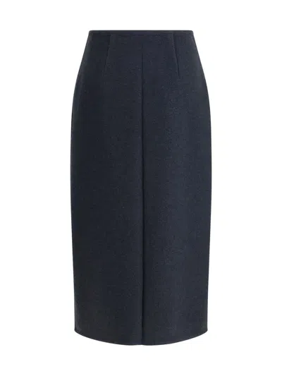 Rier Walker Wrap Midi Skirt In Blue