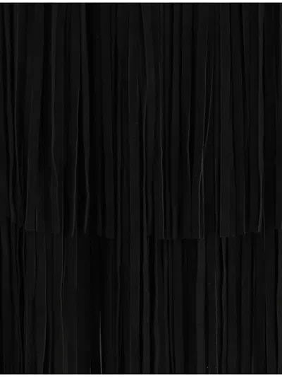 Dolce & Gabbana Silk Organza Midi Skirt In Black