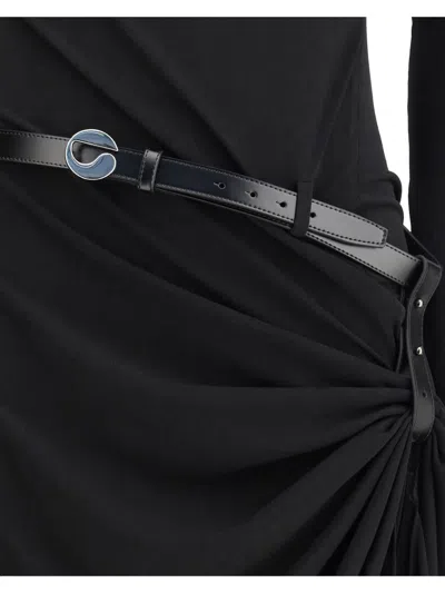 Coperni Women Long-sleeve Suspended Dress In Black