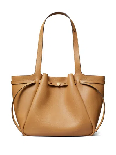 Tory Burch Romy Leather Tote Bag In Brown