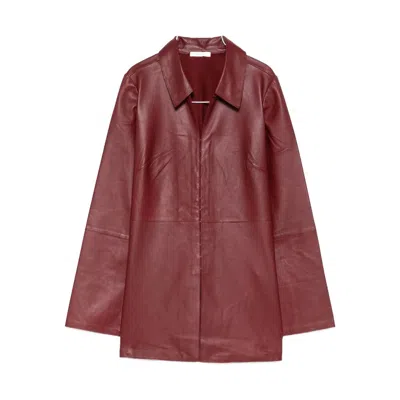 By Malene Birger Alleys Collared-panelled Shirt In Purple