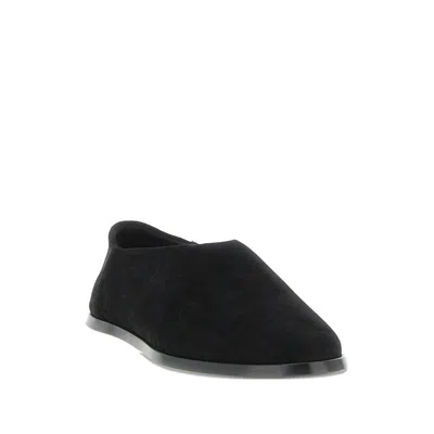 Fear Of God Suede Slip On Flat Sole Loafers In Black