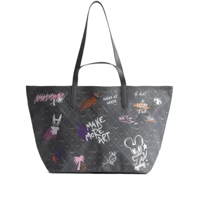 Zadig & Voltaire Womens Road Z Shopper Xl Coated-canvas Tote Bag In Gray