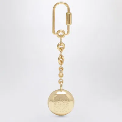 Loewe Pebble Keyring With Gold Anagram Logo In Gold