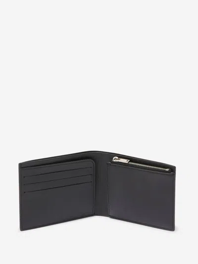 Jil Sander Calf Leather Wallet With Printed Logo On The Front In Black