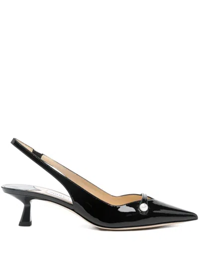Jimmy Choo Amita Patent Leather Pumps In Black