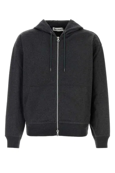 Our Legacy Charcoal Stretch Cotton Blend Sweatshirt In Black