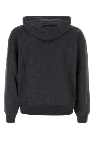 Our Legacy Charcoal Stretch Cotton Blend Sweatshirt In Black