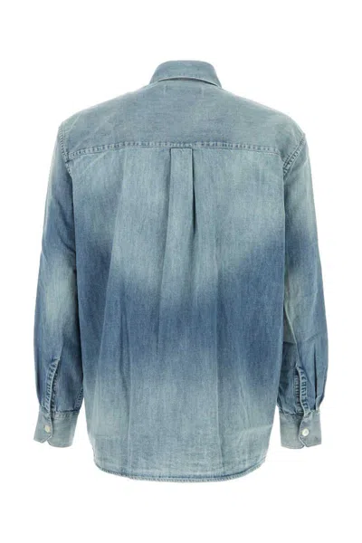 Our Legacy Long Sleeve Shirt With Chest Pocket Design In Blue