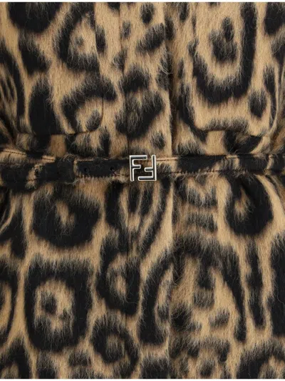 Fendi Women Embroidered Wool-blend Jacket In Animal Print