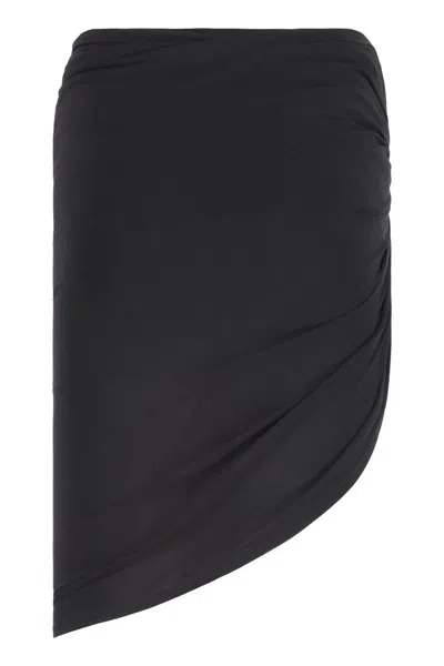 Jacquemus Draped Skirt In Black