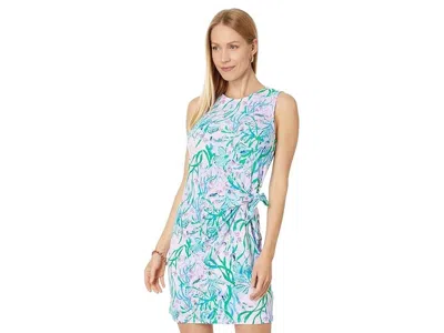 Lilly Pulitzer Bryson Dress Women's Seacret Escape Sleeveless Ddr1501 In Blue