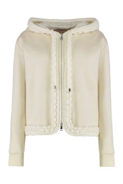 Moncler Full-zip Hoodie In Neutral