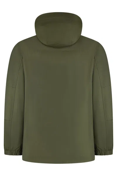 Woolrich Lightweight Ramar Parka With Hood And Adjustable Drawstring In Green