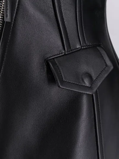 Givenchy Waisted Leather Jacket In Black