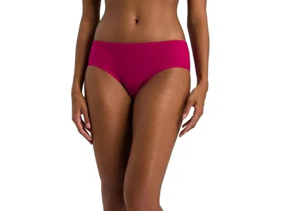 Hanro Ultralight Hi-cut Brief Panties Women Fuchsia Cotton Pull On Buu797 In Pink