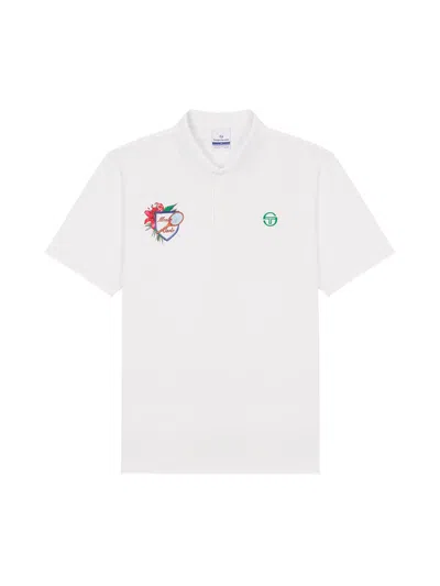 Sergio Tacchini Monte Carlo Graphic Polo Shirt In White