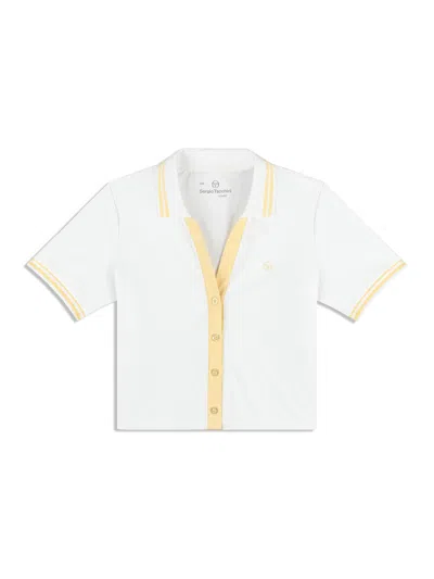 Sergio Tacchini Idalia Cropped Polo In White