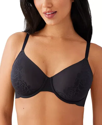 Wacoal Confidence Boost Underwire Bra Womens Black Adjustable Straps Buu417 In Black