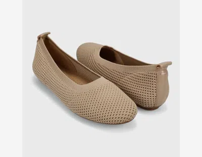 Vaneli Suvi Flat Wobeige Stretch Knit Round Toe Slip On Shoes Gal609 In Nude