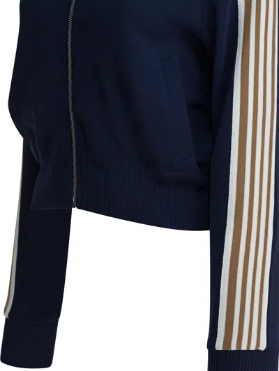 Autry Zippered Sweatshirt Featuring Front Pockets In Blue